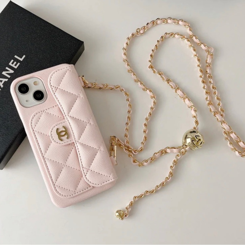 Chanel 14 Pro max case in light pink